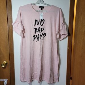 Lane Bryant Light Pink Sleep Shirt "No Bad Days" Womens Plus Size 18/20 NWT